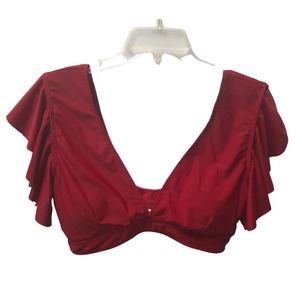 Sporlike Women's Ruffle Push-up Bikini Top Size XL Extra Large